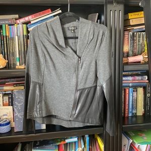 Jessica Simpson Faux Leather & Jersey Jacket